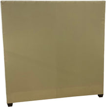 Load image into Gallery viewer, Madison Tufted Bed with wingback headboard in cream Satin Suede leather. Modern silhouette, traditional tufting—custom sizes available.