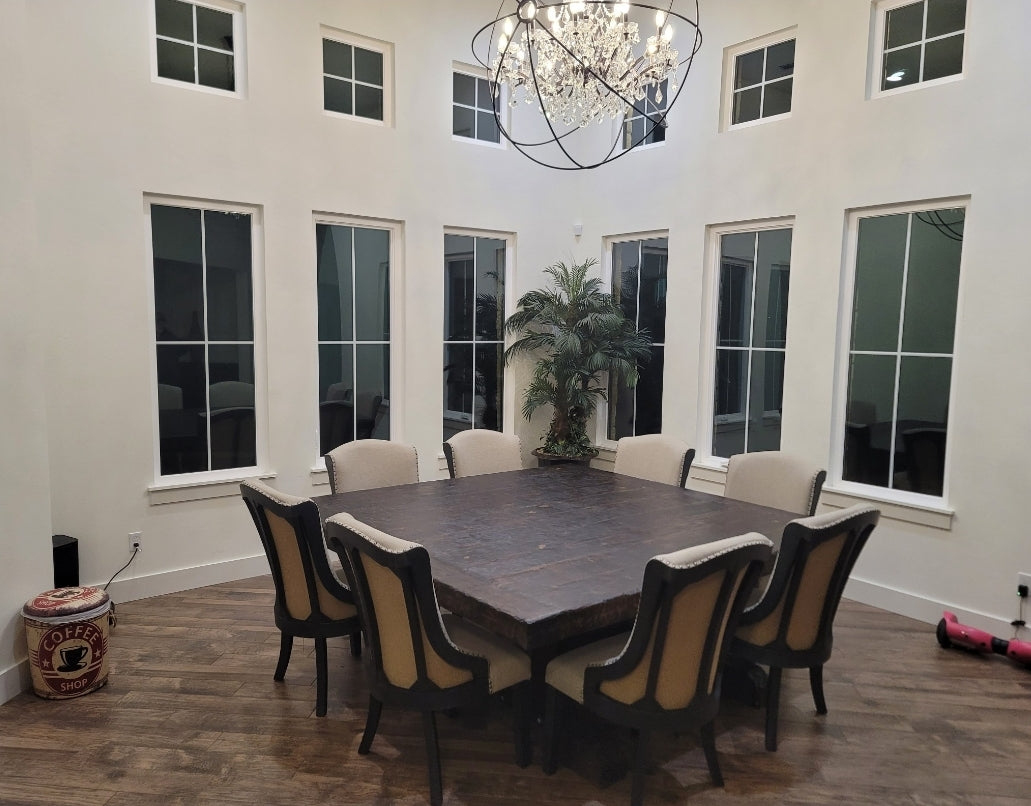 Custom Square Knotty Alder Dining Table