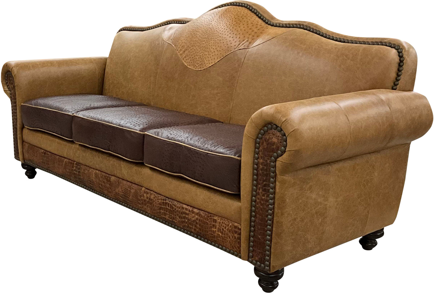 Authentic Ostrich Trophy Room Sofa