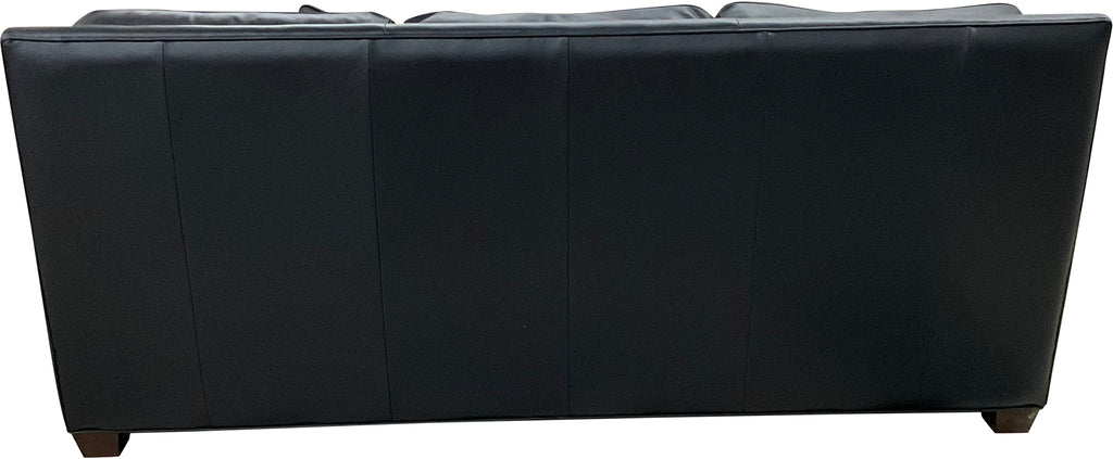Serengetti Exotic Western Black Leather, Crocodile Accent Leather & Authentic Giraffe Hide Modern Farmhouse Rolled Arm Sofa
