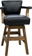 Load image into Gallery viewer, Kudu Exotic Western Black Leather, Crocodile Accent Leather, Authentic Kudu Hide Modern Farmhouse Barstool