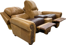 Load image into Gallery viewer, Authentic Ostrich Theater Reclining Love Seat