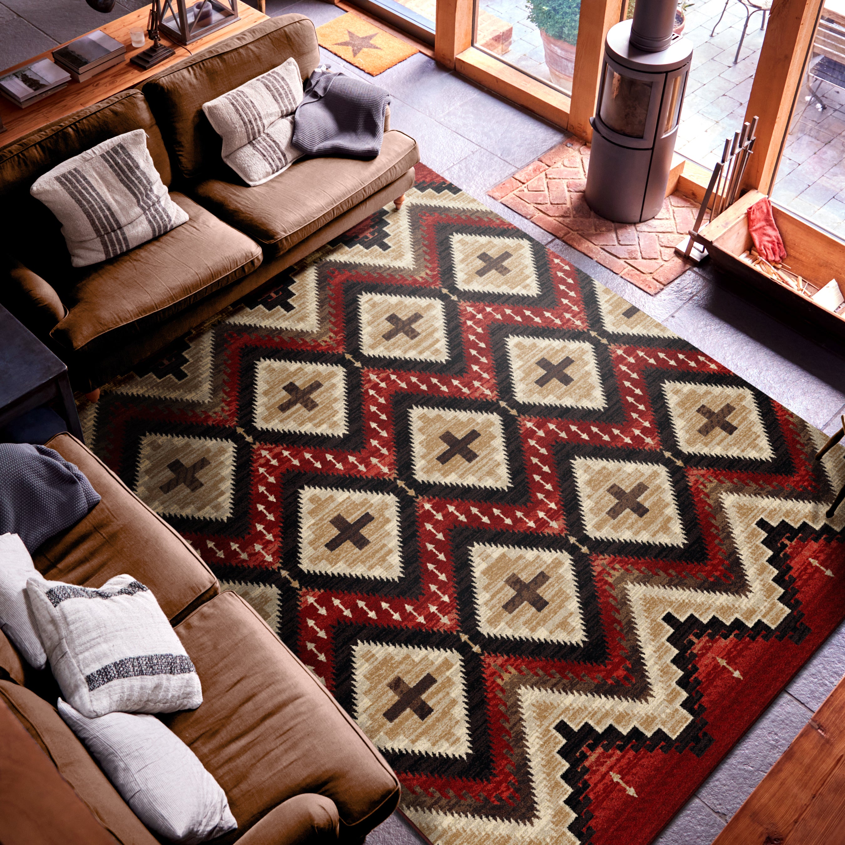 Image of an area rug, Seeker - Fire Brick