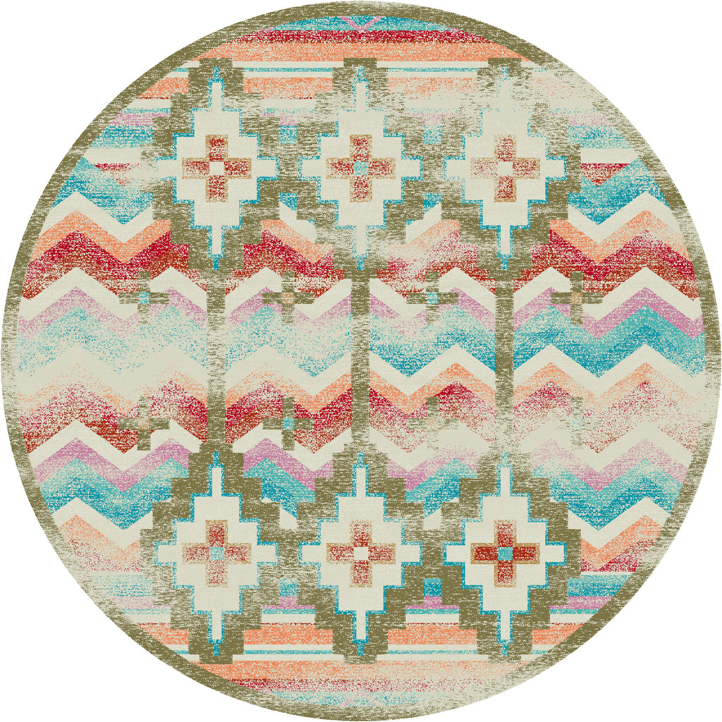 Image of an area rug, Shake Your Shawl - Distressed Bright