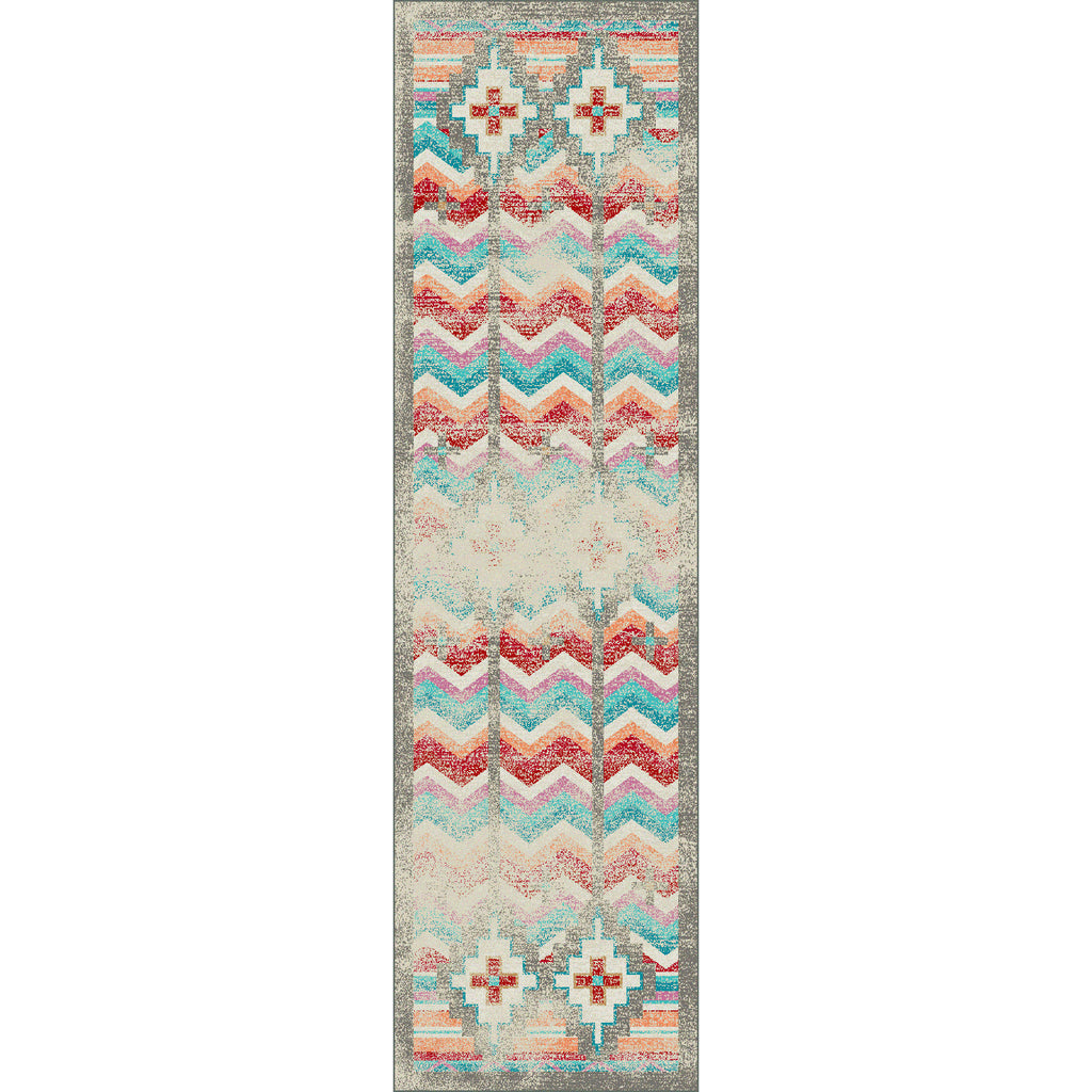 Image of an area rug, Shake Your Shawl - Distressed Bright