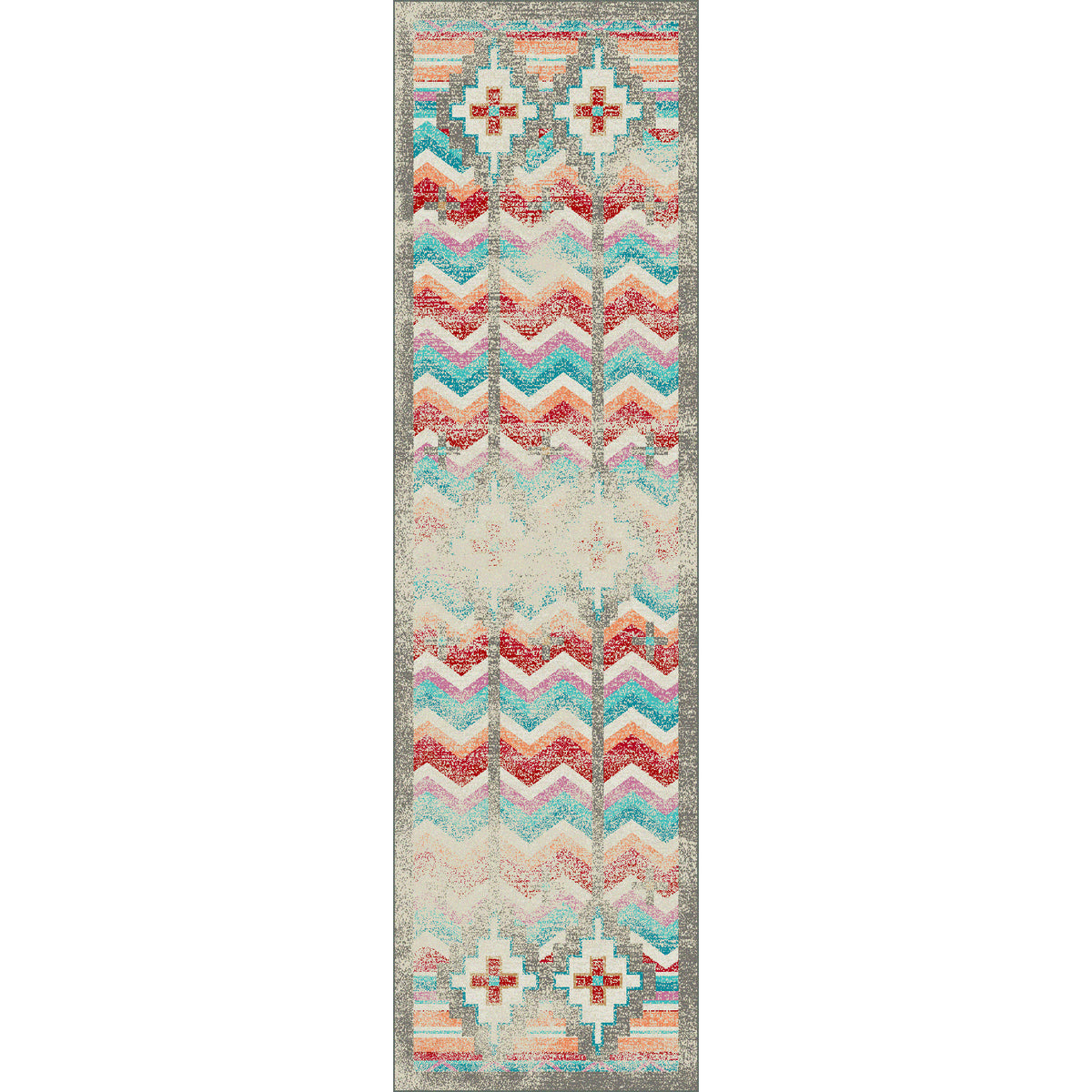 Image of an area rug, Shake Your Shawl - Distressed Bright