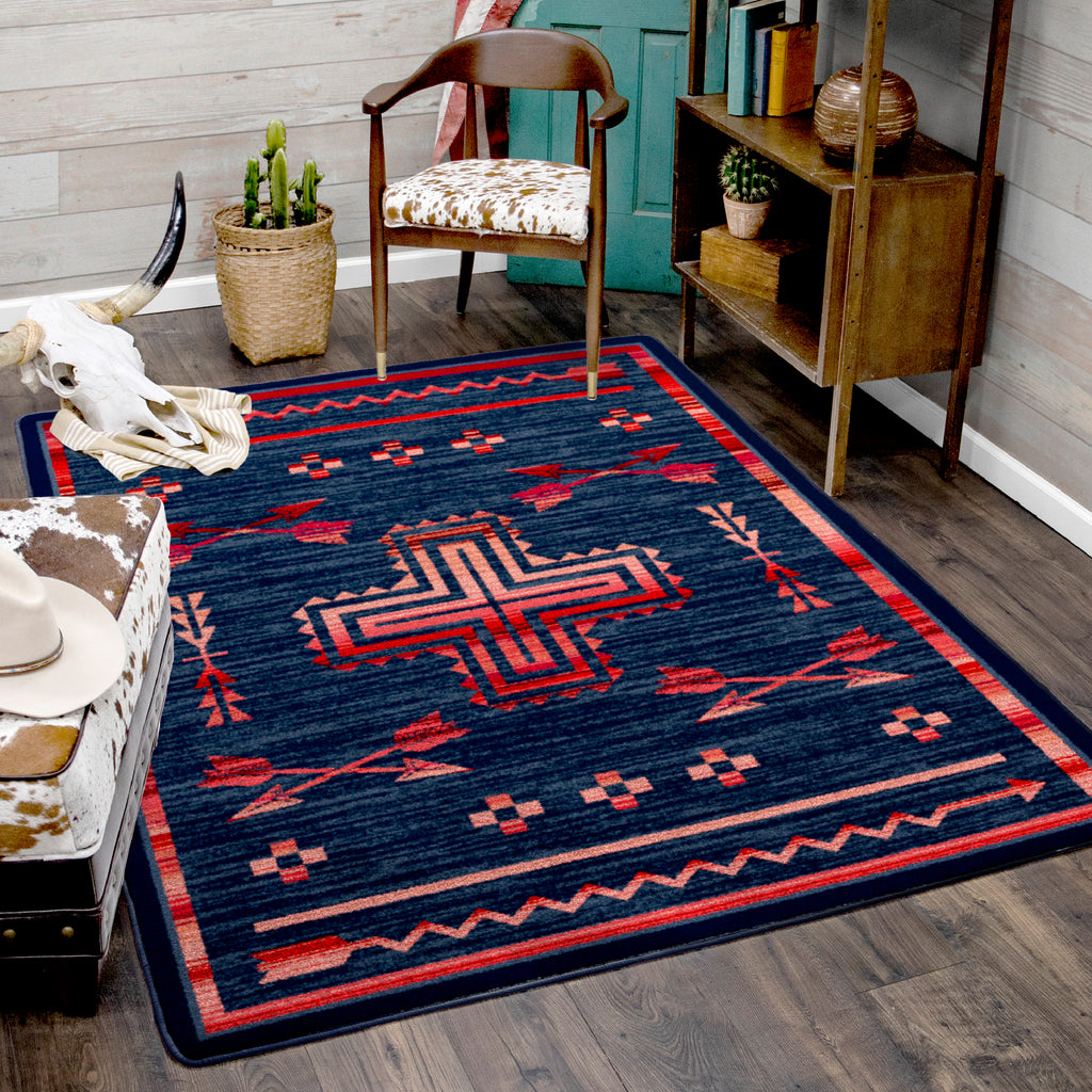 Image of an area rug, Shoot Me Straight - Power Red