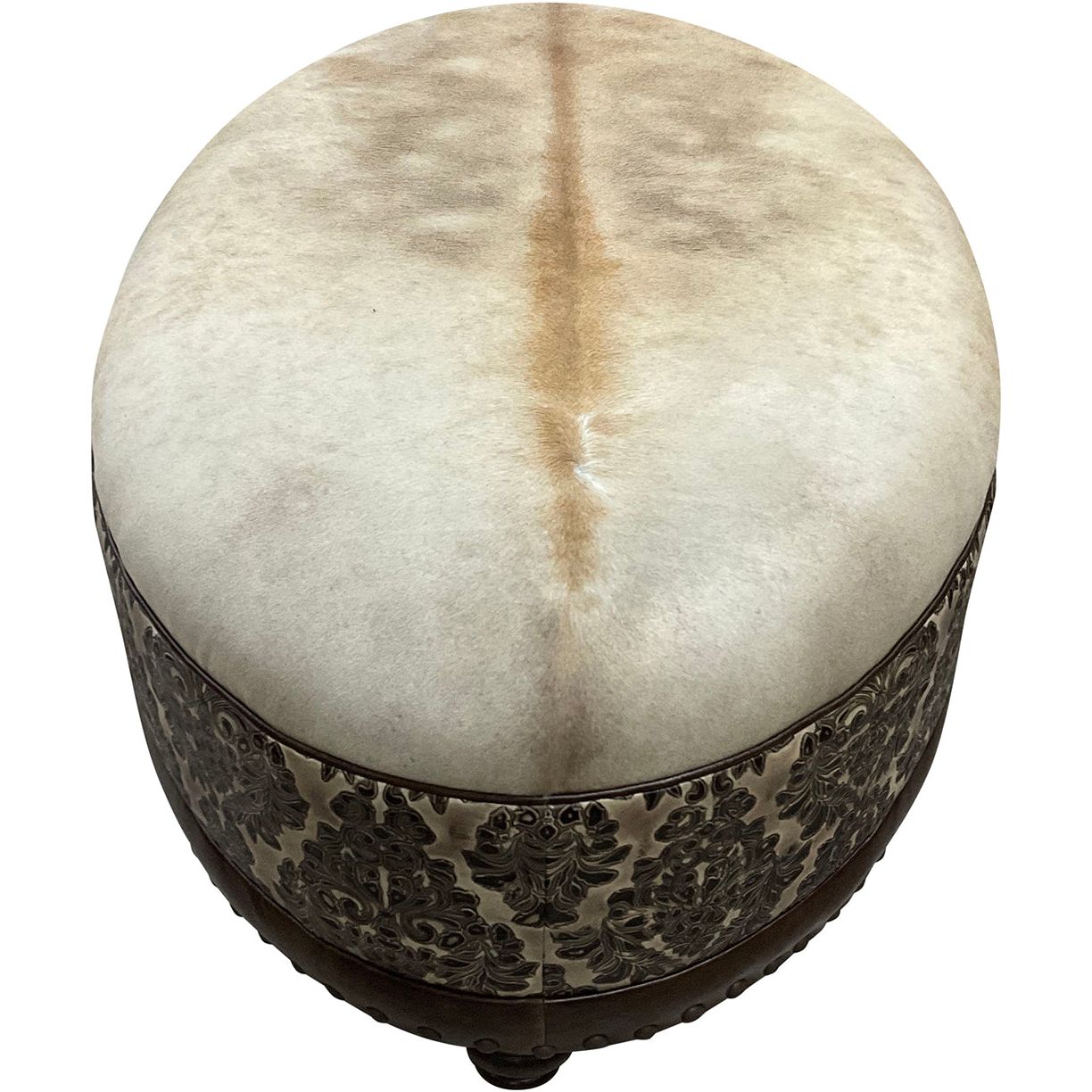 French Cowboy Ottoman - 60" x 36" Oval