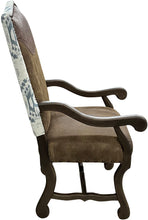 Load image into Gallery viewer, Western Leather &amp; Southwestern Fabric Luxury Dining Chair