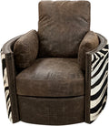 Cape Town Safari Exotic Western Zebra Leather Recliner
