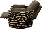 Cape Town Safari Exotic Western Zebra Leather Recliner