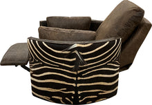 Load image into Gallery viewer, Cape Town Safari Exotic Western Zebra Leather Recliner