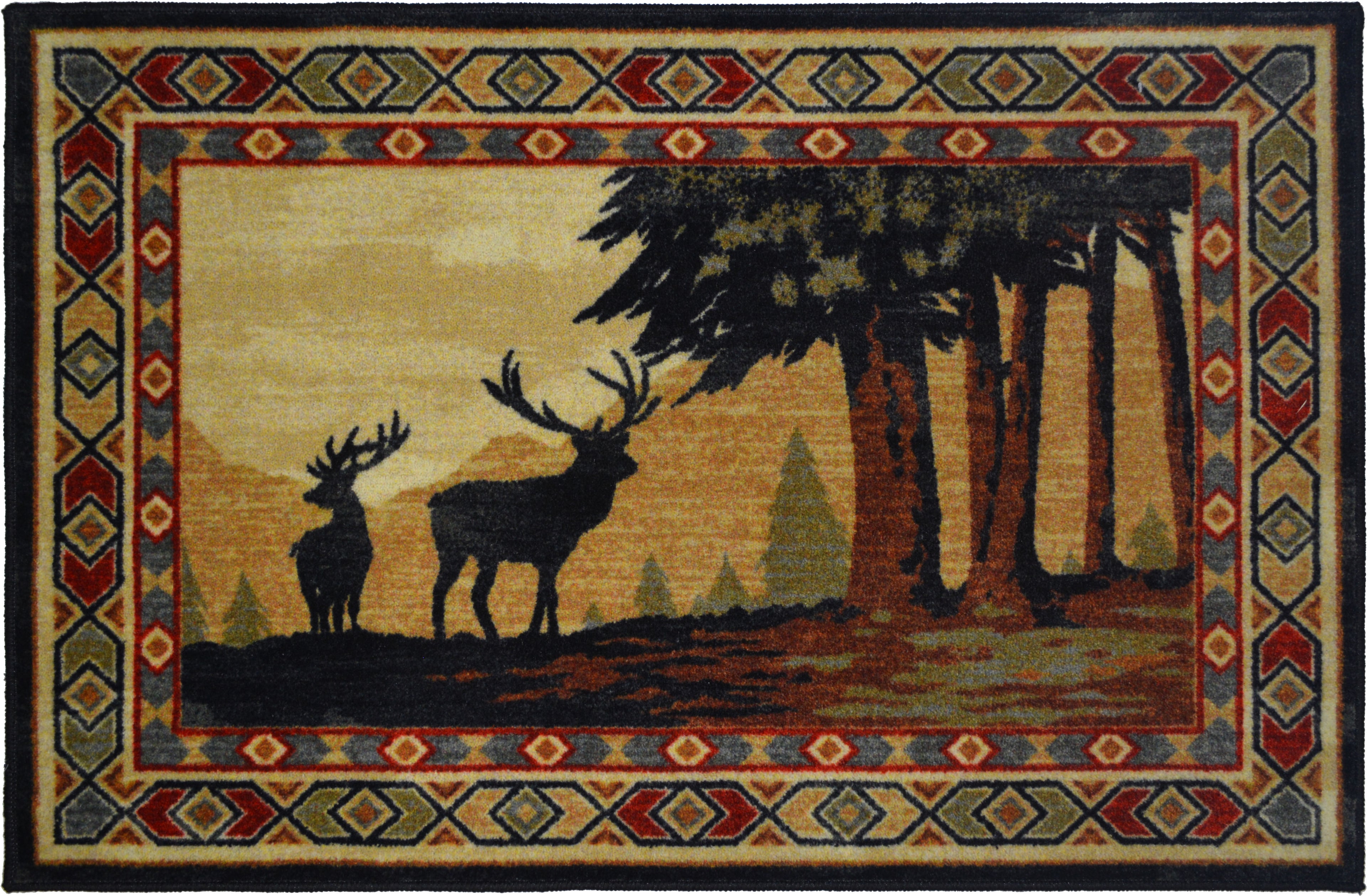 Cozy Cabin Collection Southwest Deer 30"x46" Area Rug