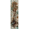 Image of an area rug, Splatter Cowhide - Green Turquoise