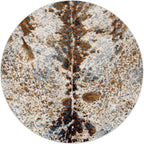 Image of an area rug, Splatter Cowhide - Denim