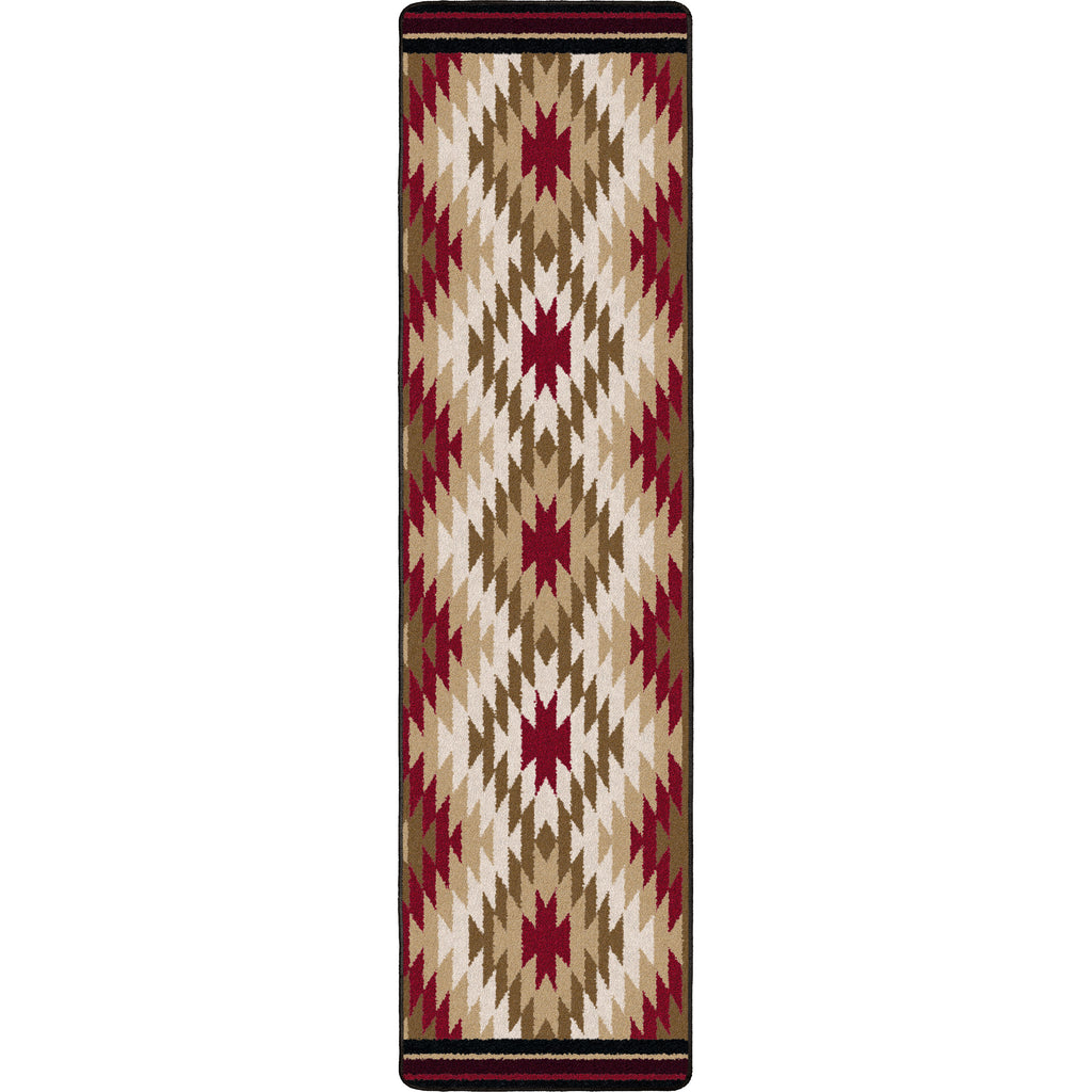 Image of an area rug, Starburst - Red