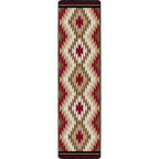 Image of an area rug, Starburst - Red
