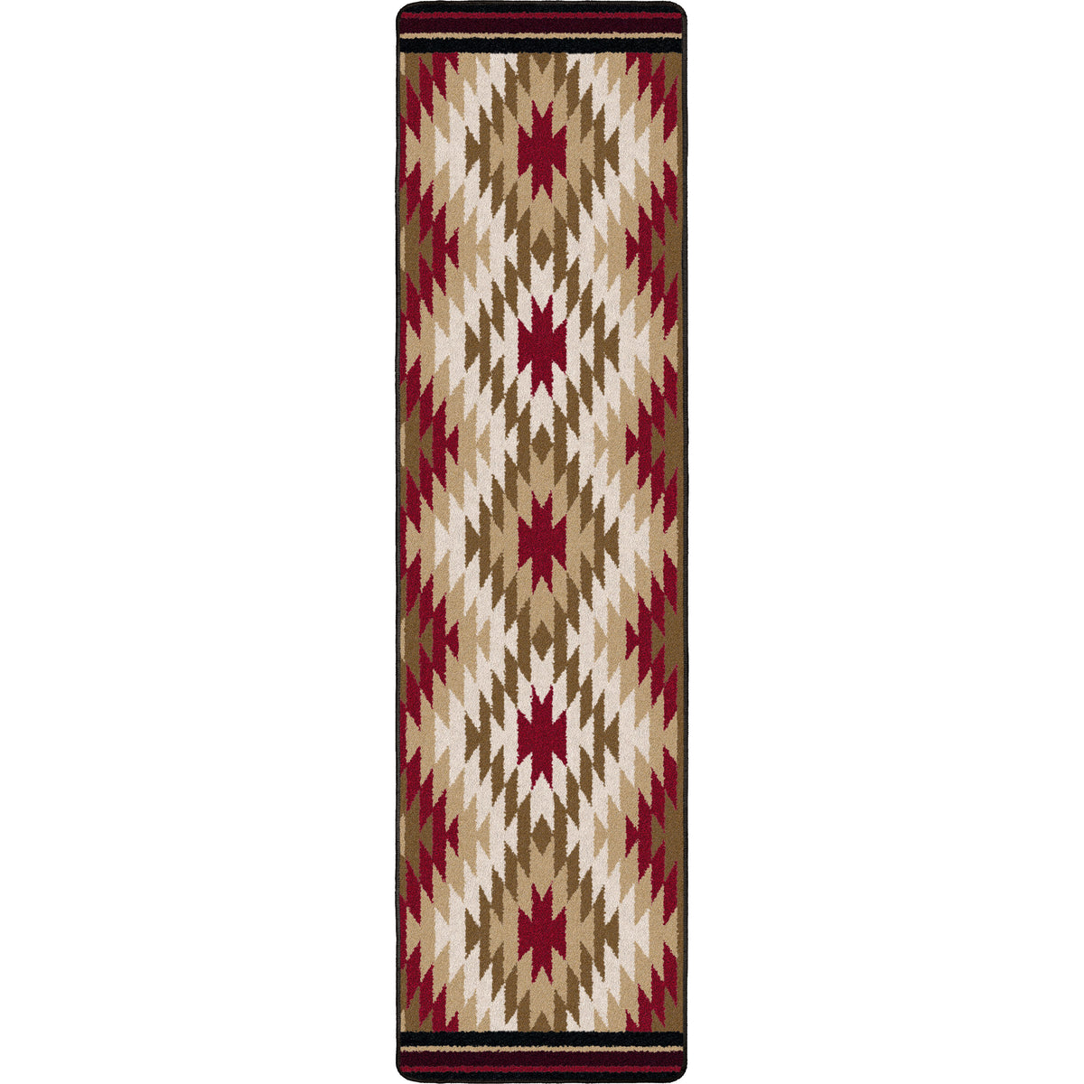 Image of an area rug, Starburst - Red