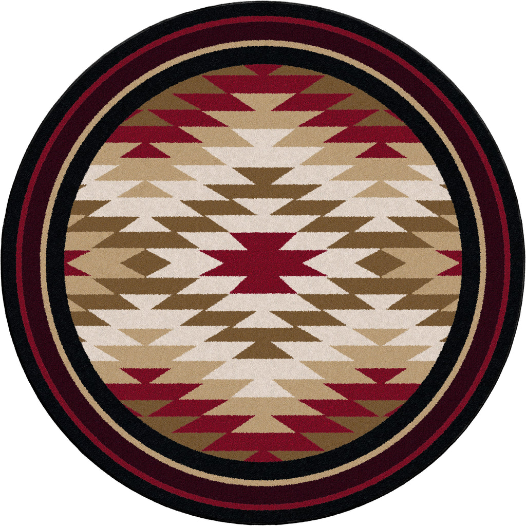 Image of an area rug, Starburst - Red