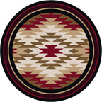 Image of an area rug, Starburst - Red
