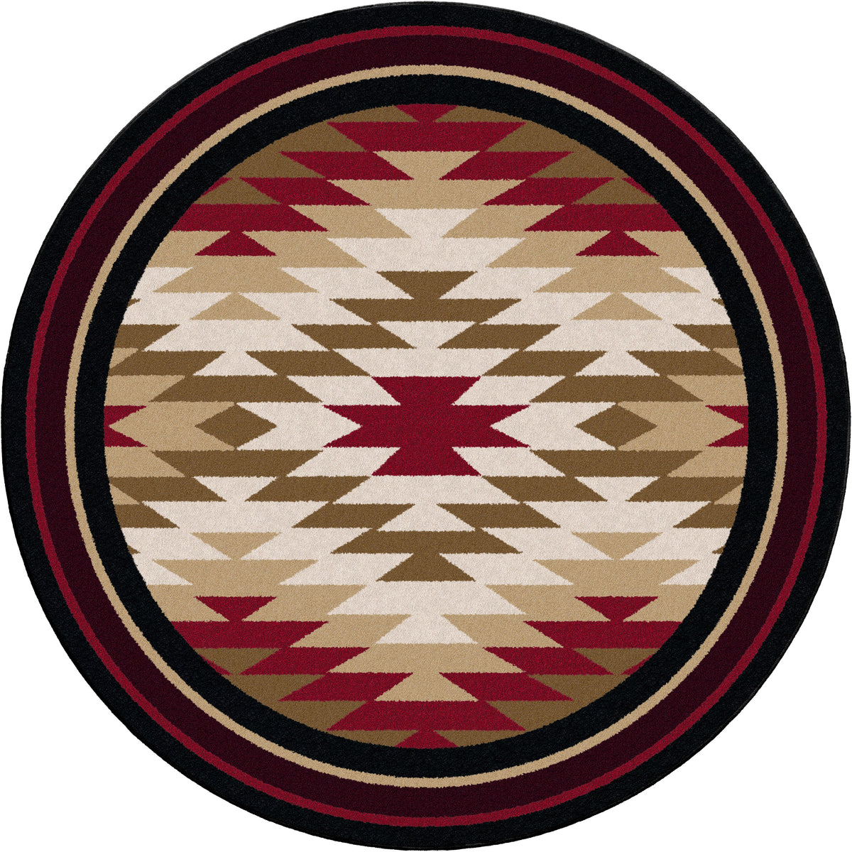 Image of an area rug, Starburst - Red
