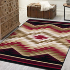 Image of an area rug, Starburst - Red