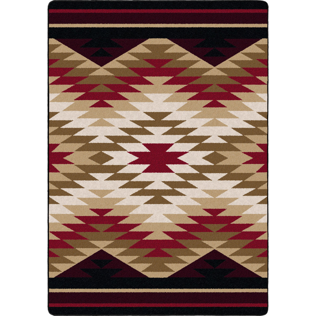 Image of an area rug, Starburst - Red