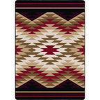Image of an area rug, Starburst - Red
