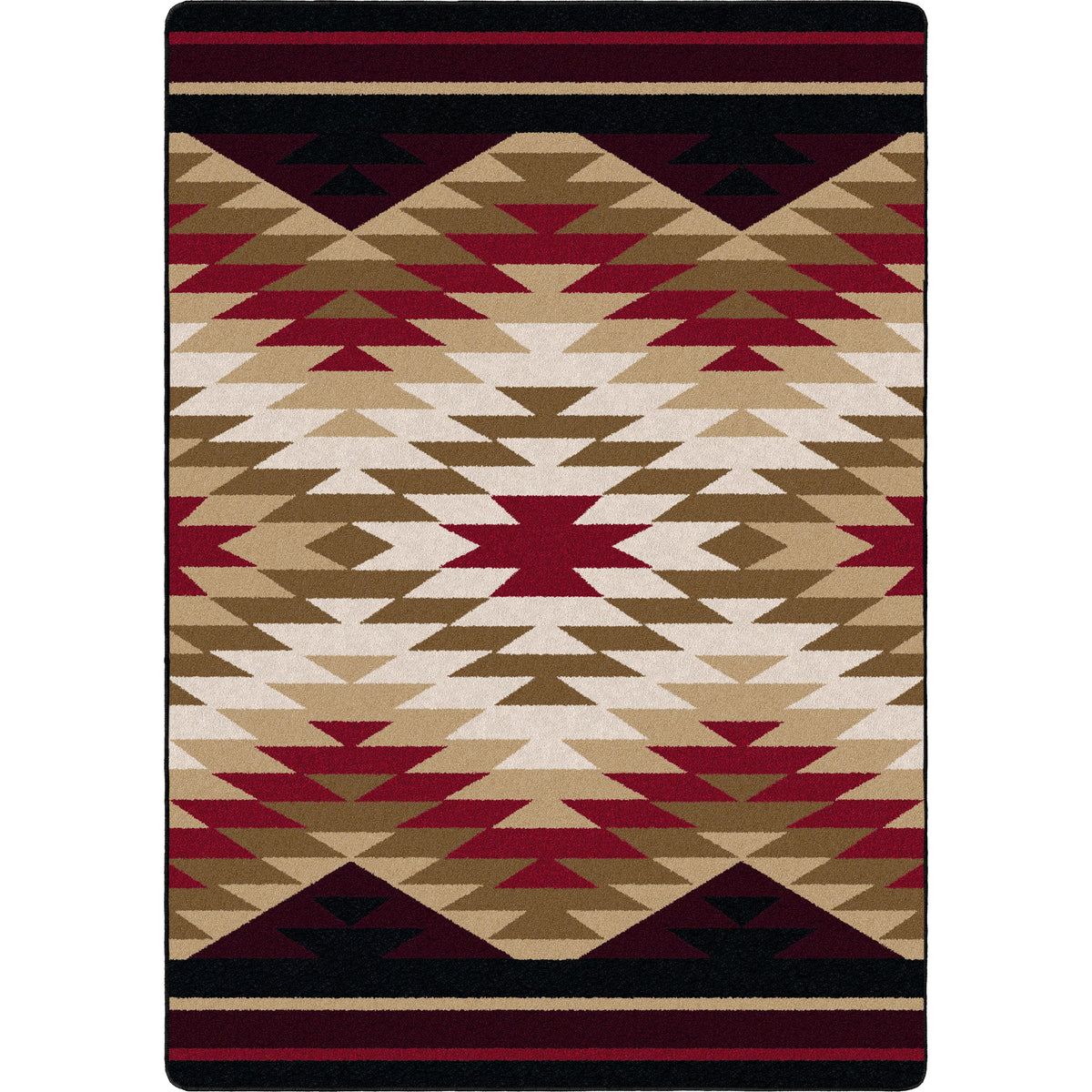 Image of an area rug, Starburst - Red