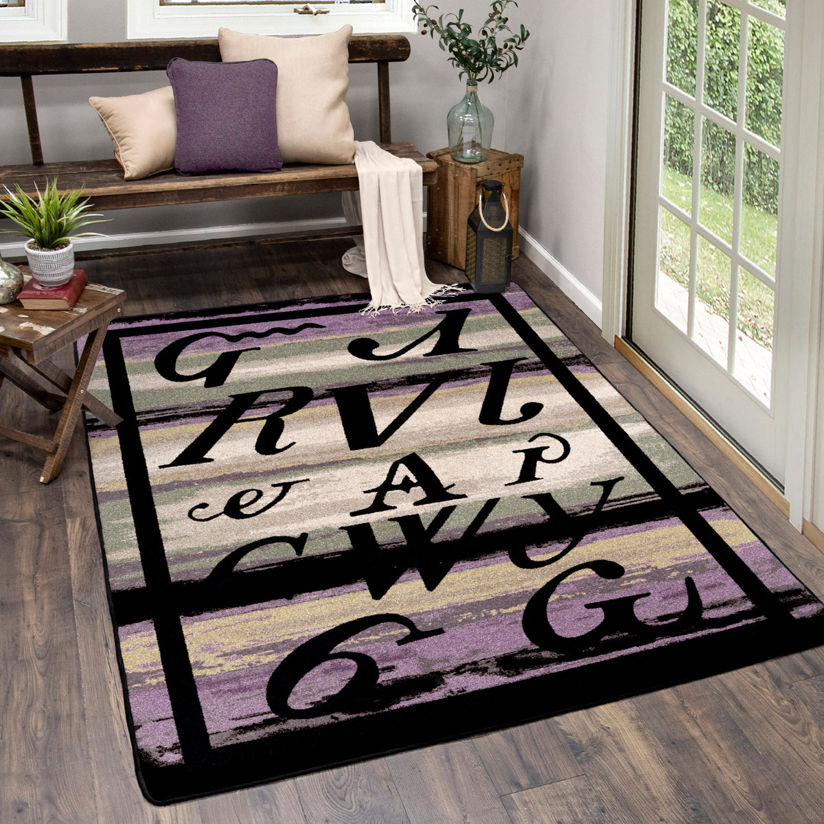 Image of an area rug, Syllabary - Multi