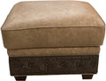 western contemporary ottoman, western leather ottoman