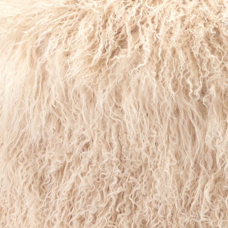 Lambskin or alpaca material swatch