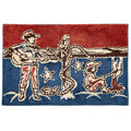 Patchwork Bandana Strumming Cowboy Jacquard Bath & Kitchen Rug Bath or Kitchen Rug