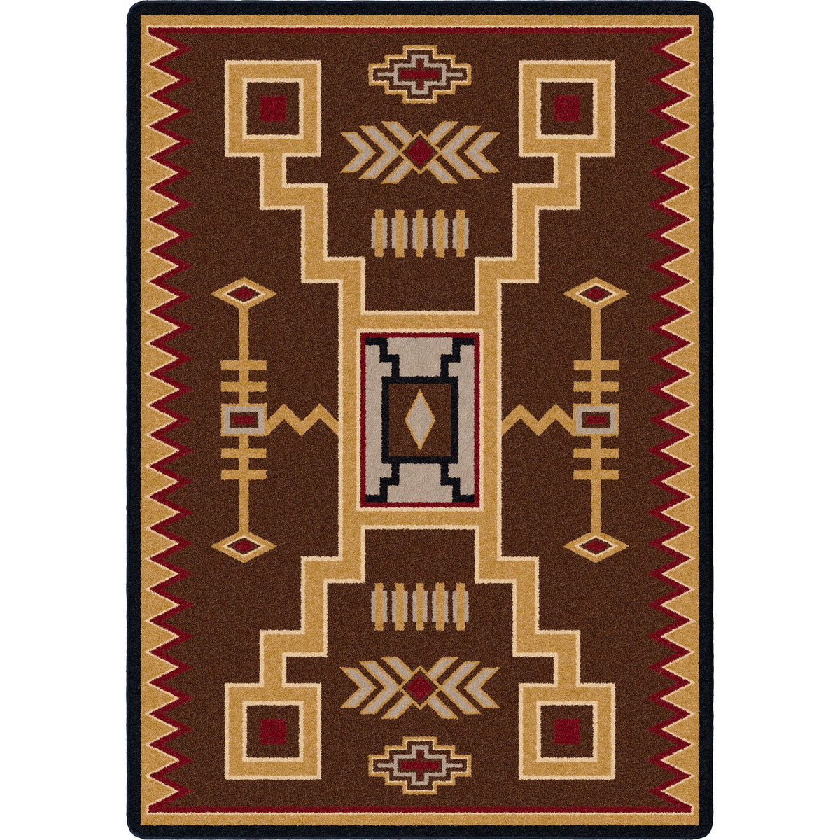 Image of an area rug, Thunderstorm - Brown