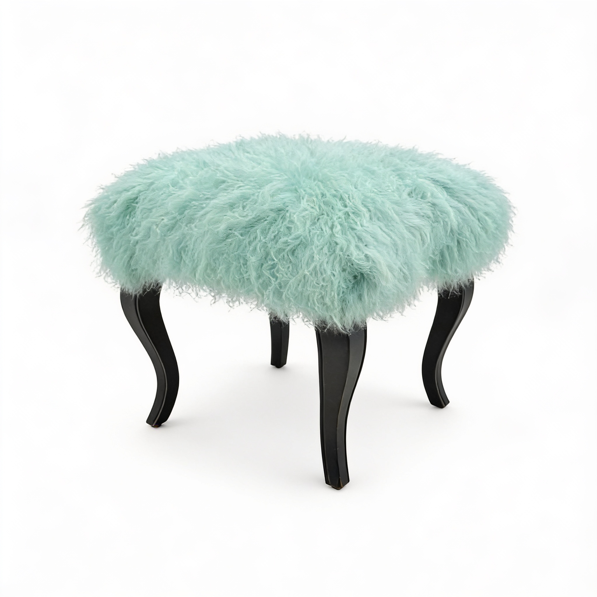 Tibetan Sheep Foot Stool - Aqua