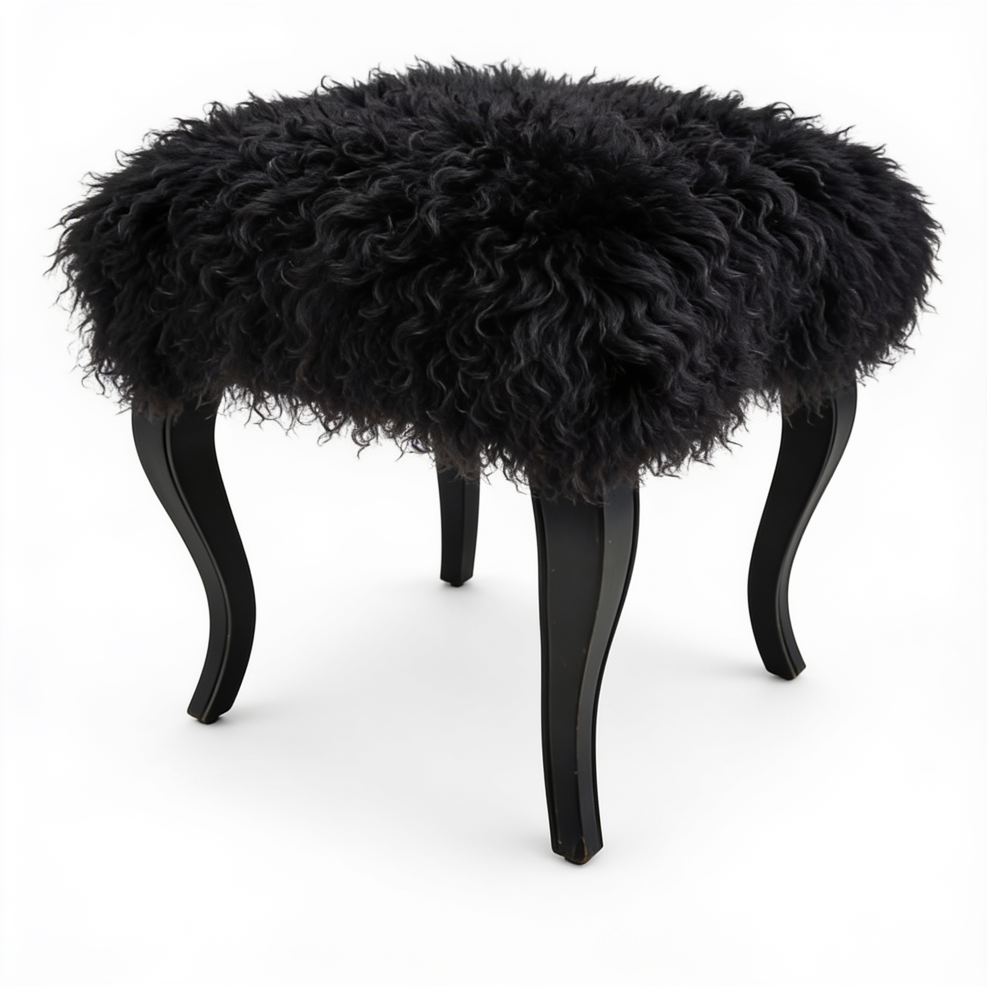 Tibetan Sheep Foot Stool - Black