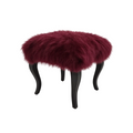 Tibetan Sheep Foot Stool - Cabernet
