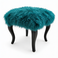 Tibetan Sheep Foot Stool - Dark Teal
