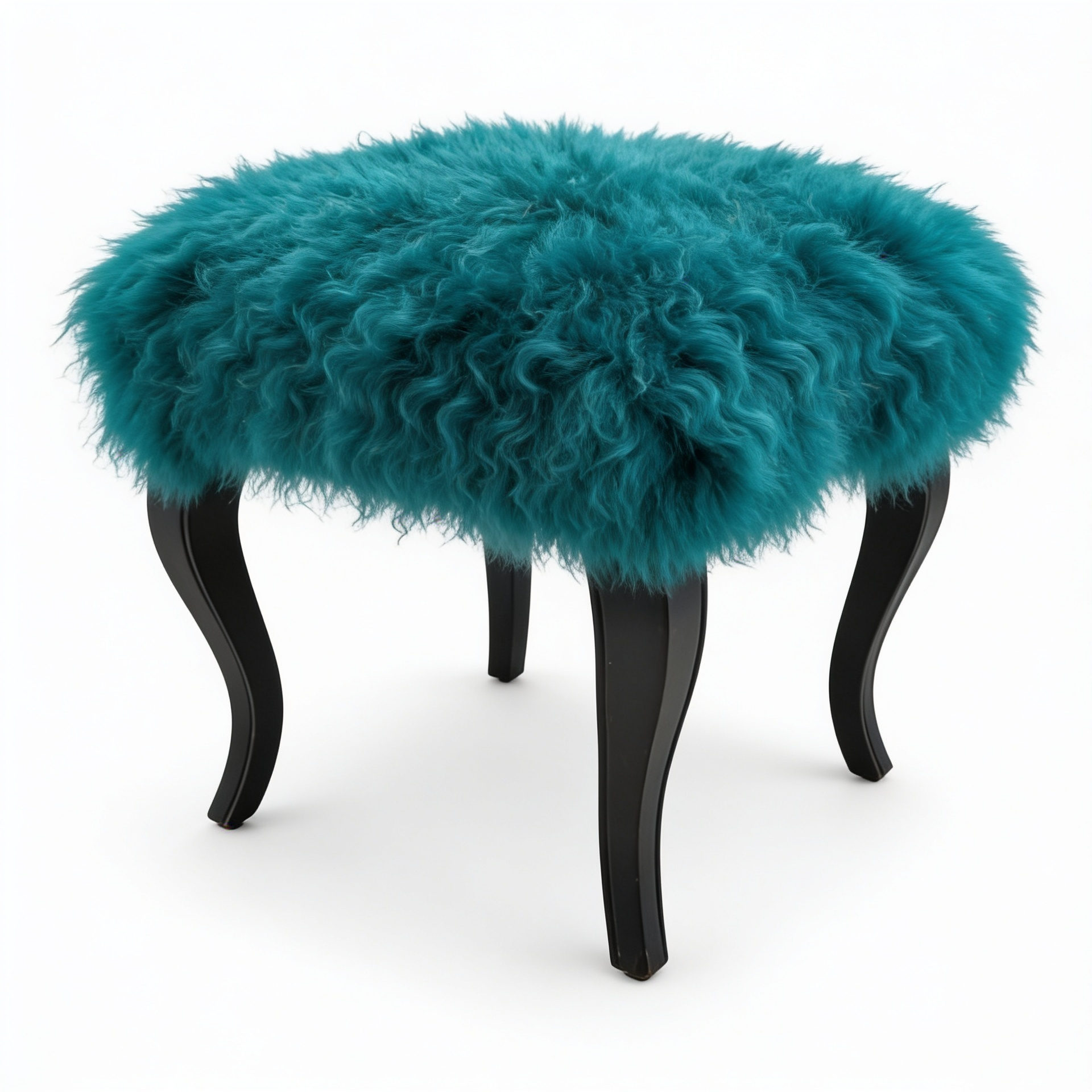 Tibetan Sheep Foot Stool - Dark Teal