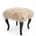 Tibetan Sheep Foot Stool - Offwhite