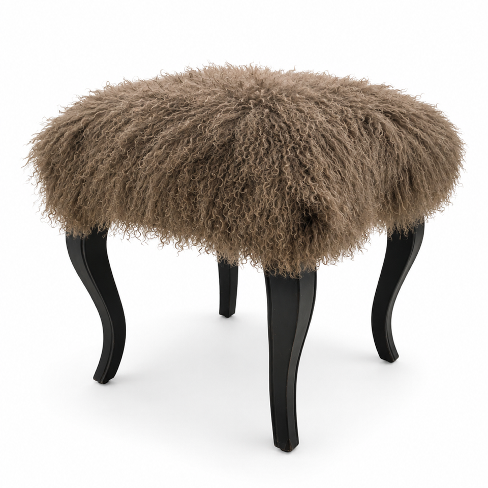 Tibetan Sheep Foot Stool - Pewter