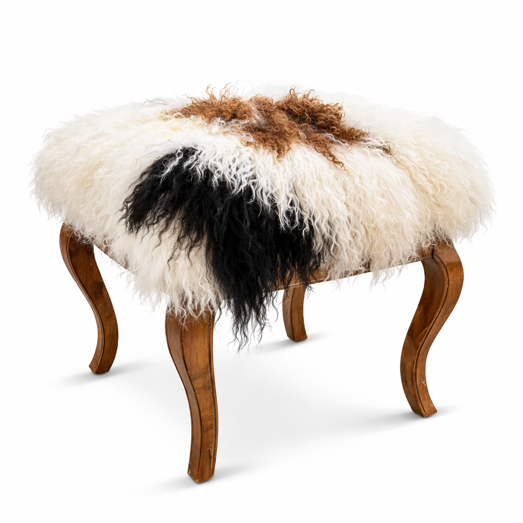 Tibetan Sheep Foot Stool - Tricolor