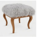 Tibetan Sheep Foot Stool - Ash Grey Ottomans