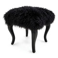 Tibetan Sheep Foot Stool - Black Ottomans