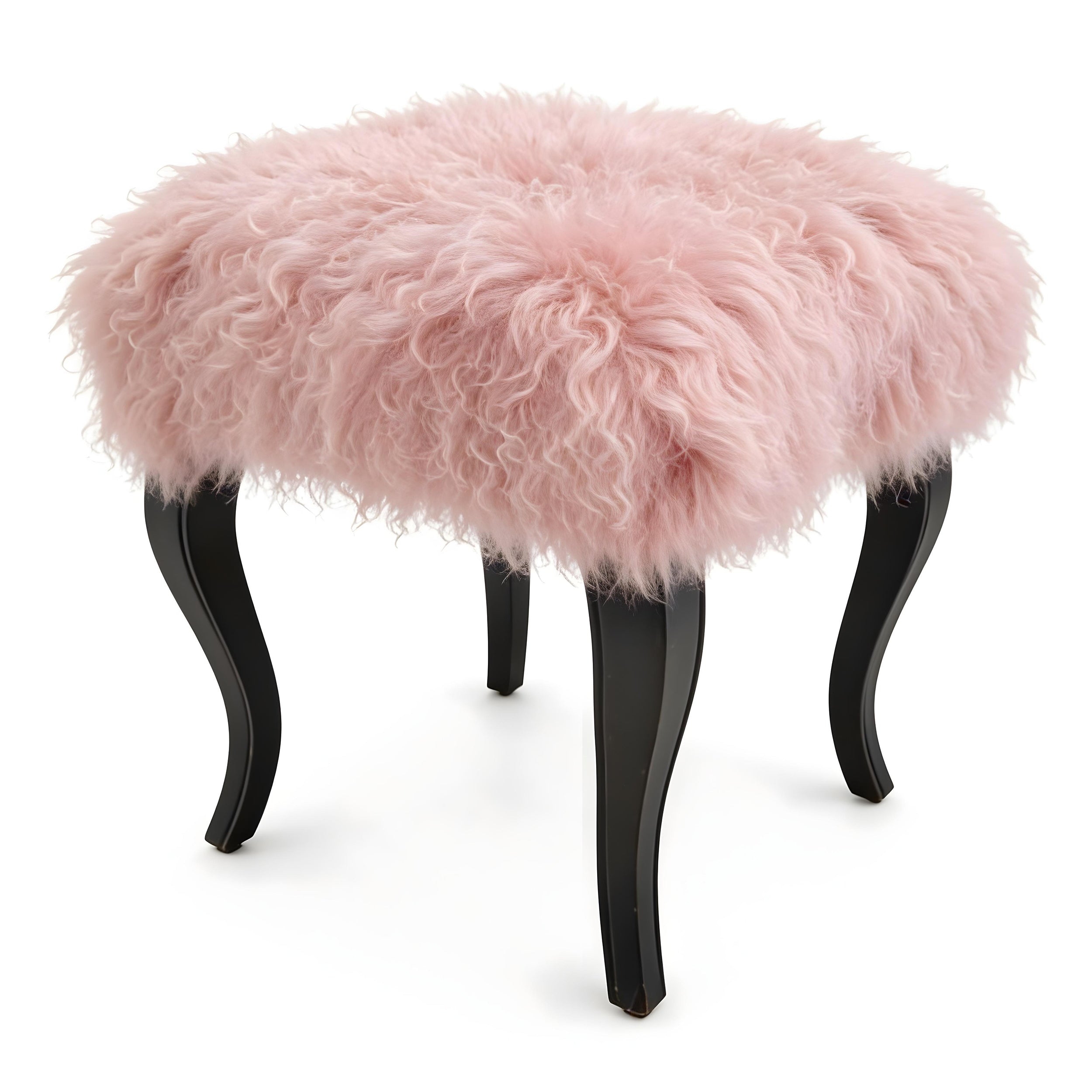 Tibetan Sheep Foot Stool - Blush Ottomans