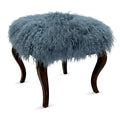 Tibetan Sheep Foot Stool - Boho Blue Ottomans