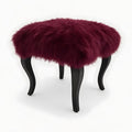 Tibetan Sheep Foot Stool - Cabernet Ottomans