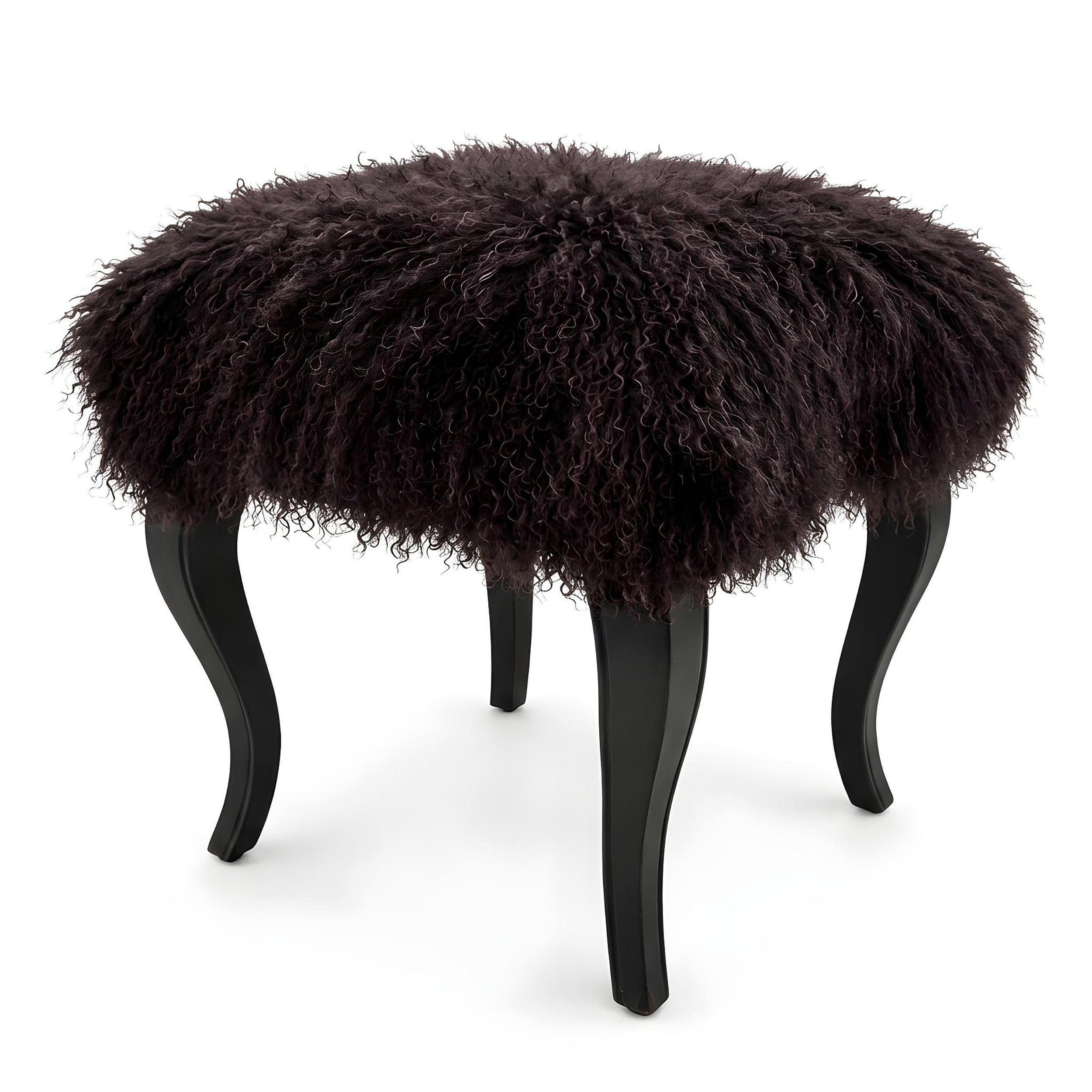 Tibetan Sheep Foot Stool - Chocolate Ottomans