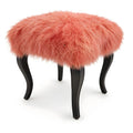 Tibetan Sheep Foot Stool - Coral Ottomans