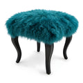 Tibetan Sheep Foot Stool - Dark Teal Ottomans